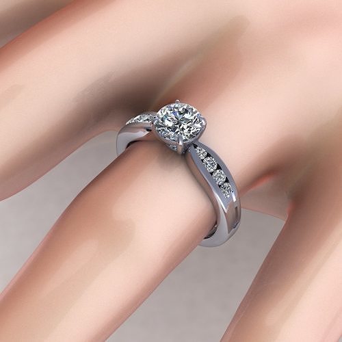 Cut Engagment Ring Jame 12 3D print model