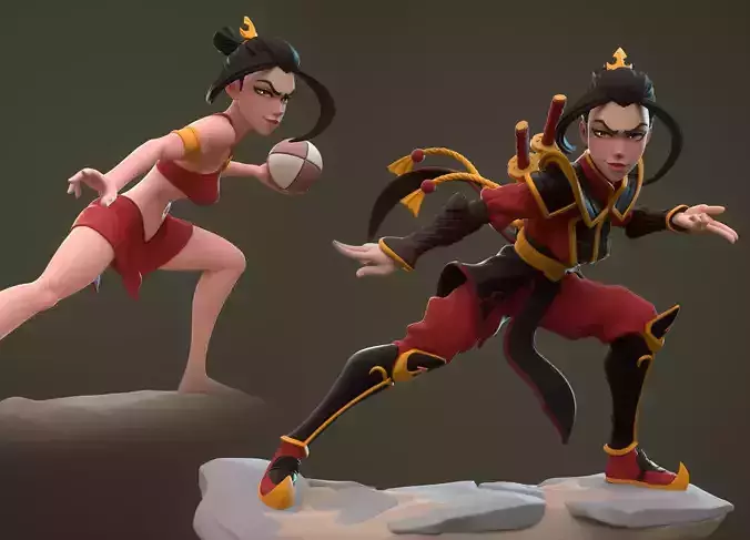Azula Multi Versions SFW NSFW STL 3D Print Model 3D print model