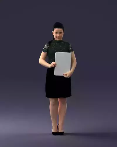 000183 Businesswoman Holding Tablet 0911