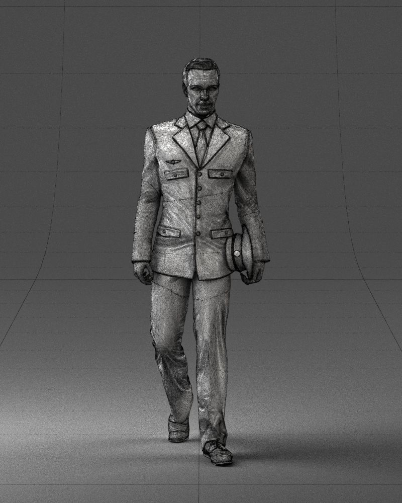 Male pilot in uniform 0296 3D Print Ready 3D print model_5