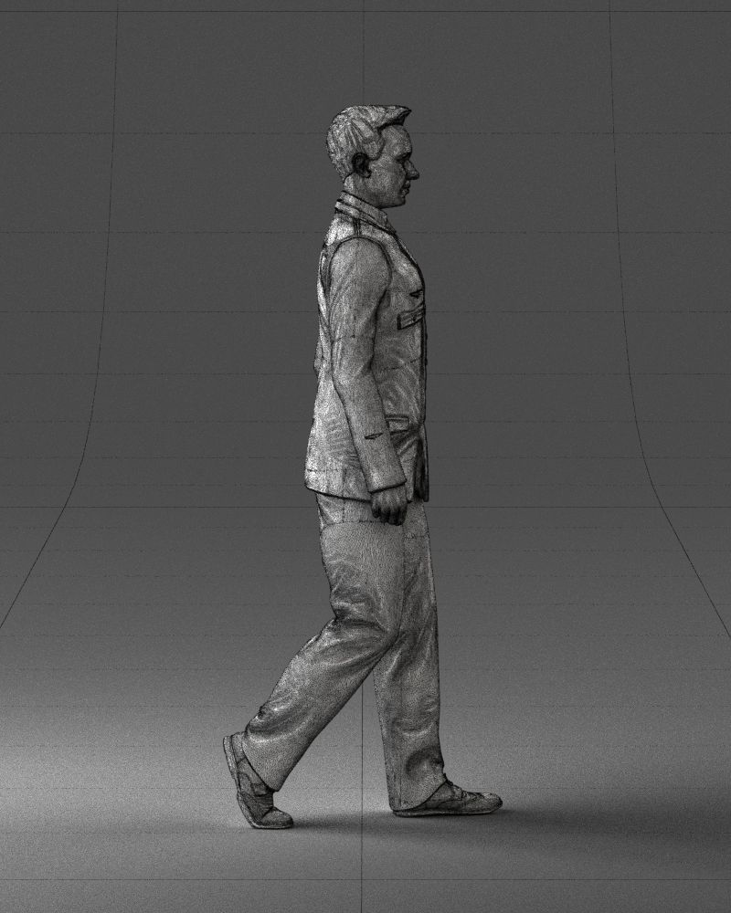 Male pilot in uniform 0296 3D Print Ready 3D print model_14