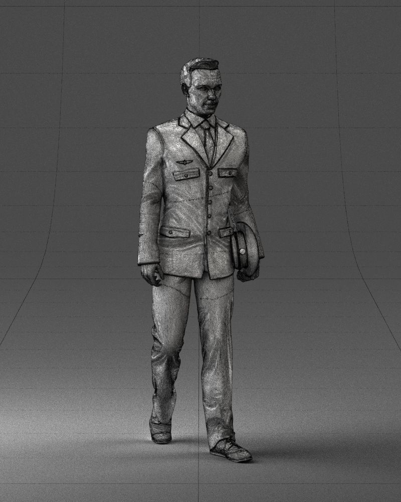 Male pilot in uniform 0296 3D Print Ready 3D print model_8