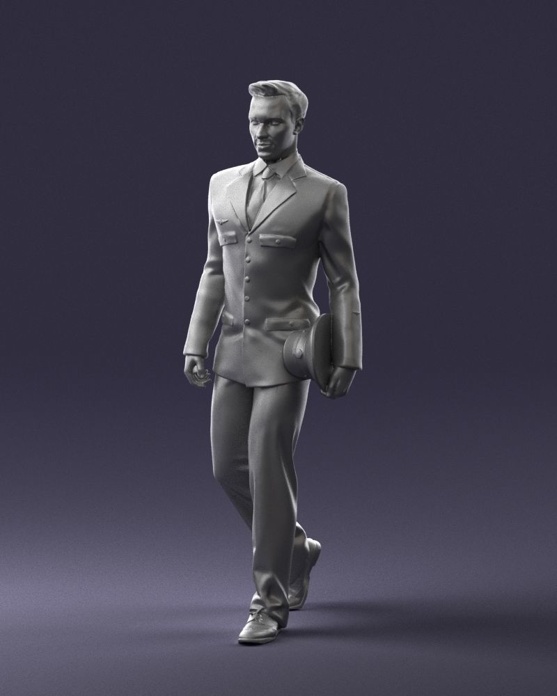 Male pilot in uniform 0296 3D Print Ready 3D print model_31