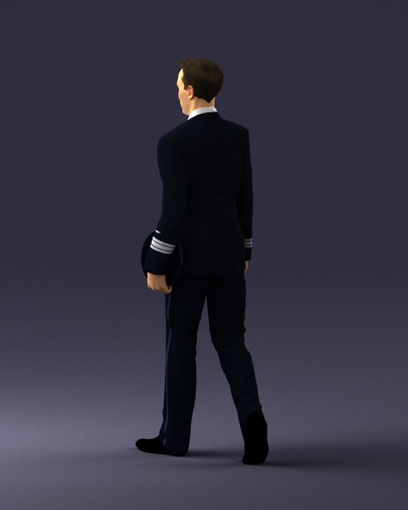 Male pilot in uniform 0296 3D Print Ready 3D print model_21