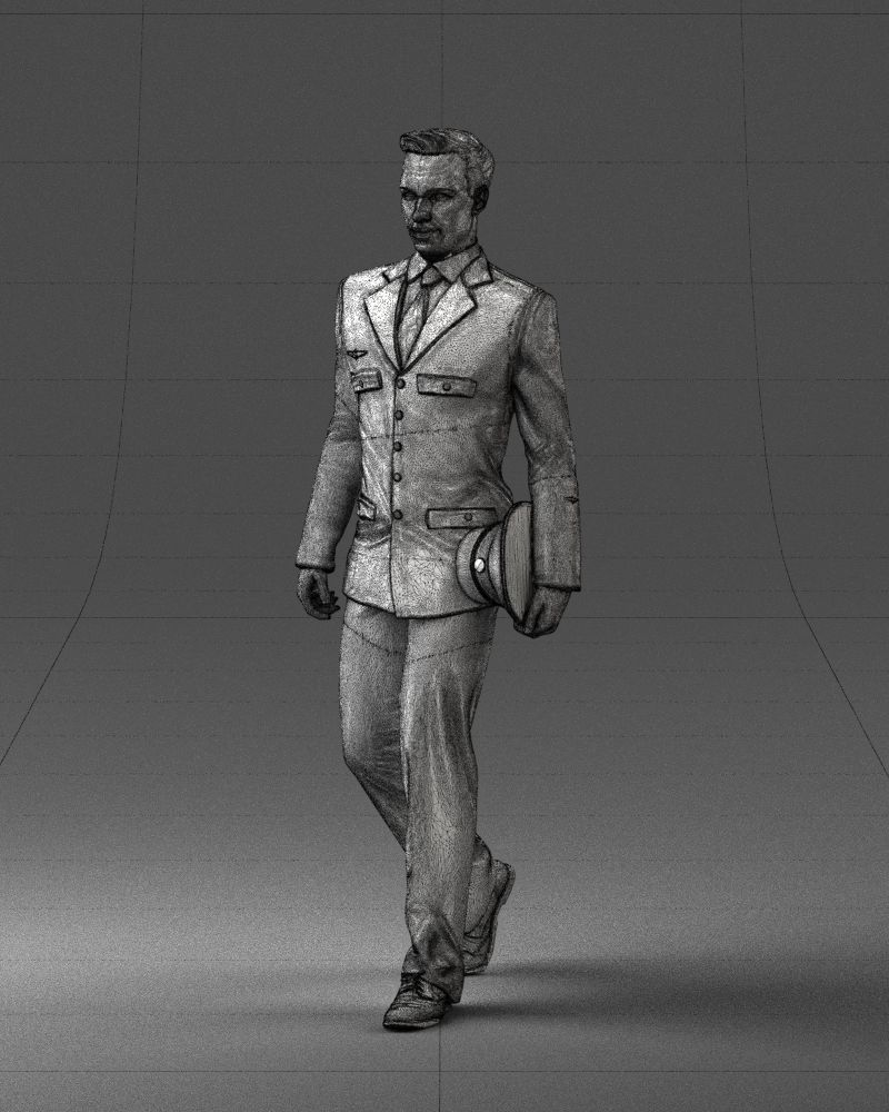 Male pilot in uniform 0296 3D Print Ready 3D print model_32
