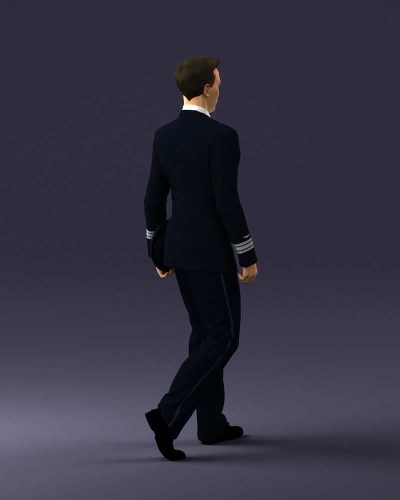 Male pilot in uniform 0296 3D Print Ready 3D print model_15