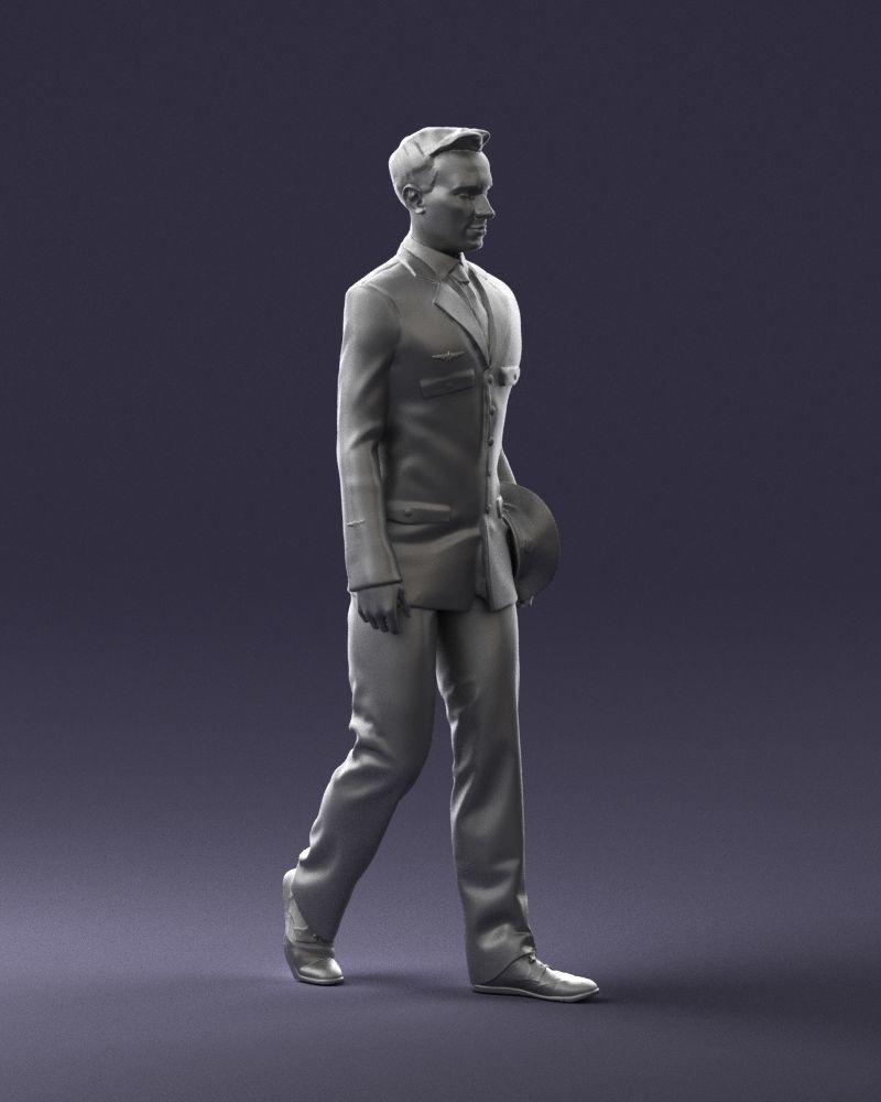 Male pilot in uniform 0296 3D Print Ready 3D print model_10
