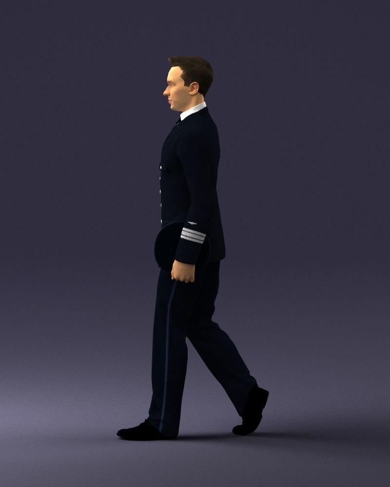 Male pilot in uniform 0296 3D Print Ready 3D print model_24