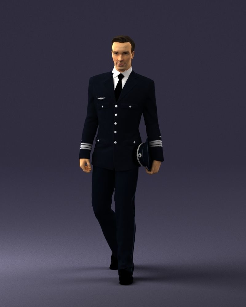 Male pilot in uniform 0296 3D Print Ready 3D print model_33