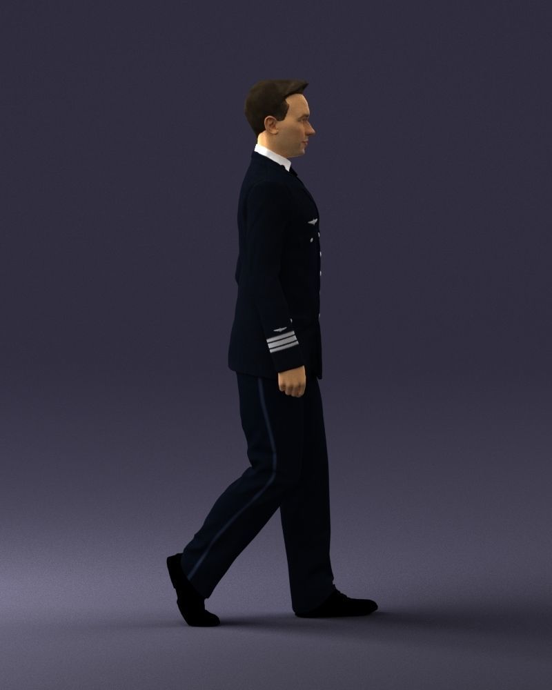 Male pilot in uniform 0296 3D Print Ready 3D print model_12