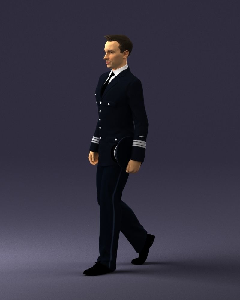 Male pilot in uniform 0296 3D Print Ready 3D print model_27