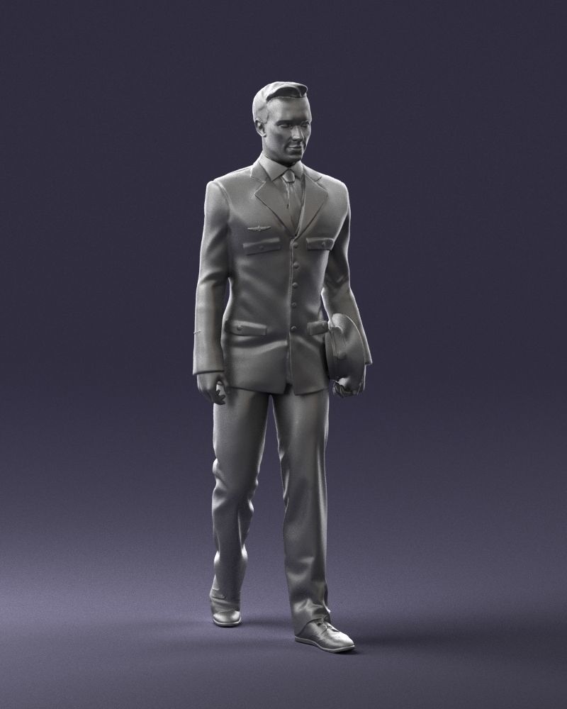 Male pilot in uniform 0296 3D Print Ready 3D print model_7