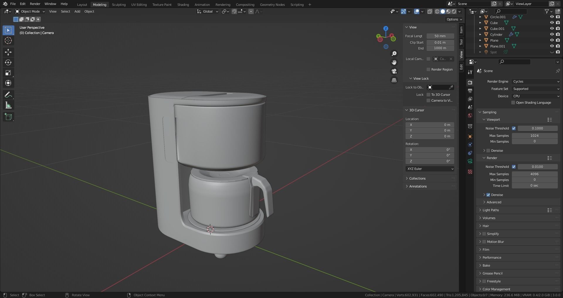 Coffee Machine Braun KF3100 Low-poly 3D model_3