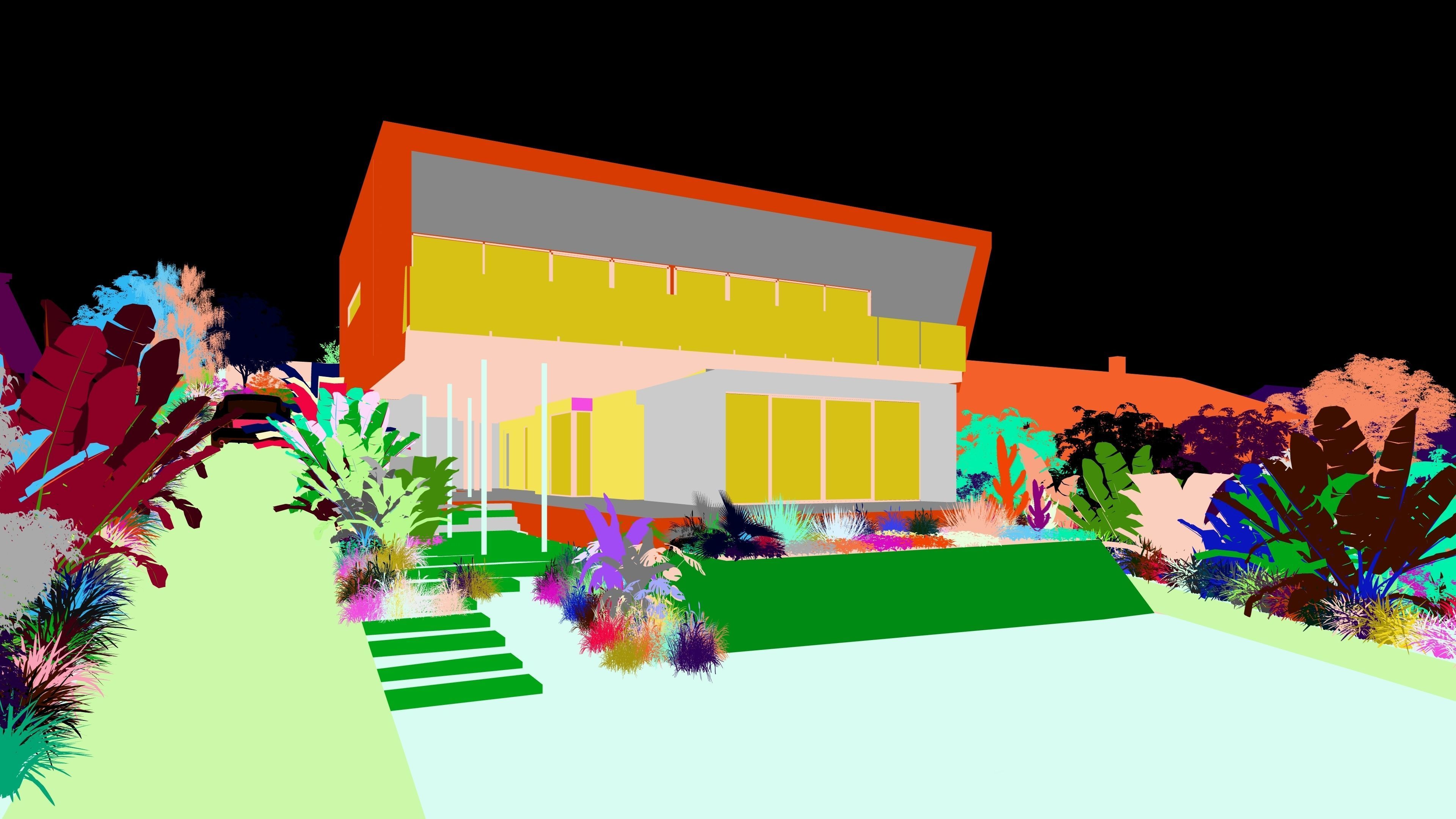 3D Modelling and Lumion 9 Scene RBeach House Complex Low-poly 3D model_3