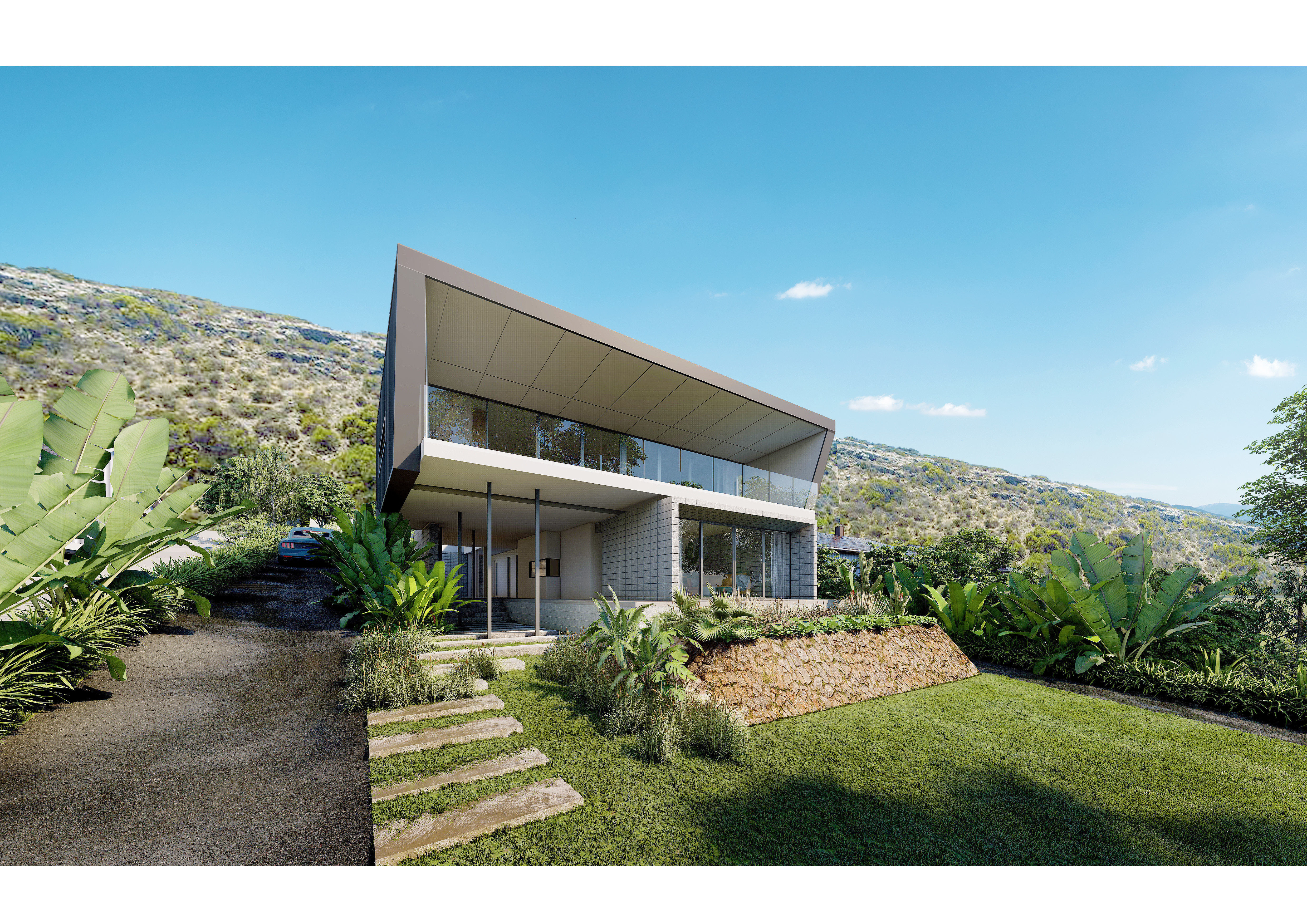 3D Modelling and Lumion 9 Scene RBeach House Complex Low-poly 3D model_1