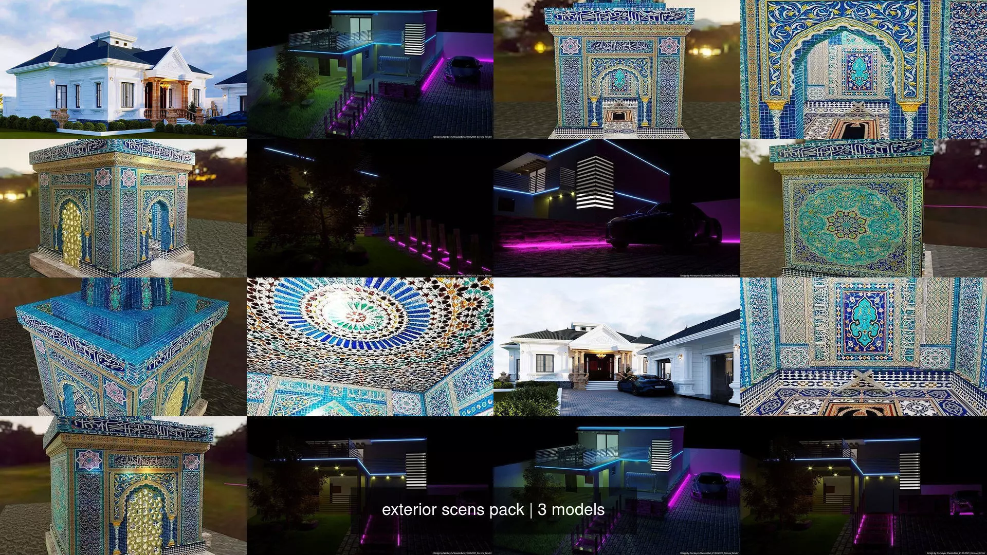 exterior scens pack 3D Model Collection_0