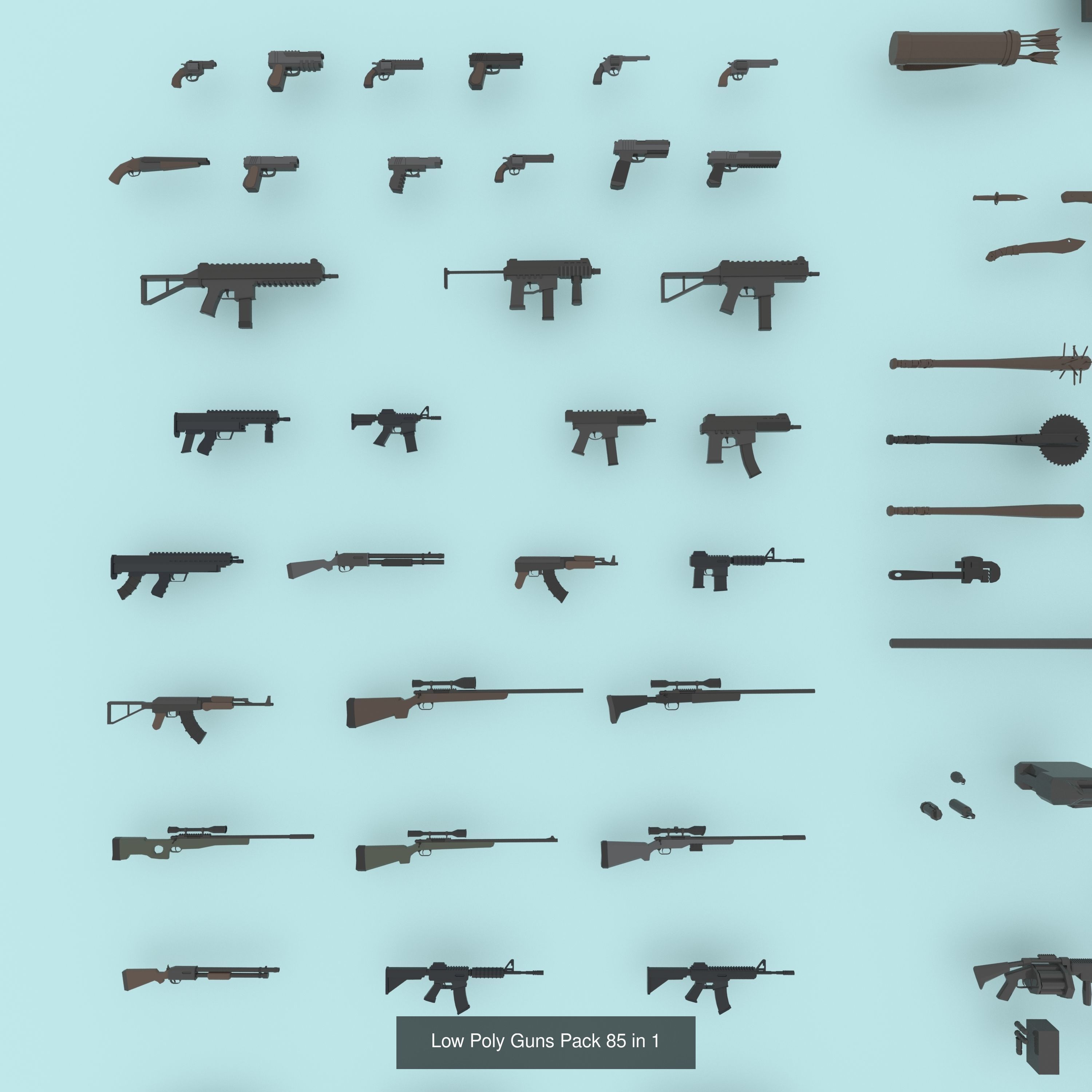 Low poly game ready models pack 3D Model Collection_4
