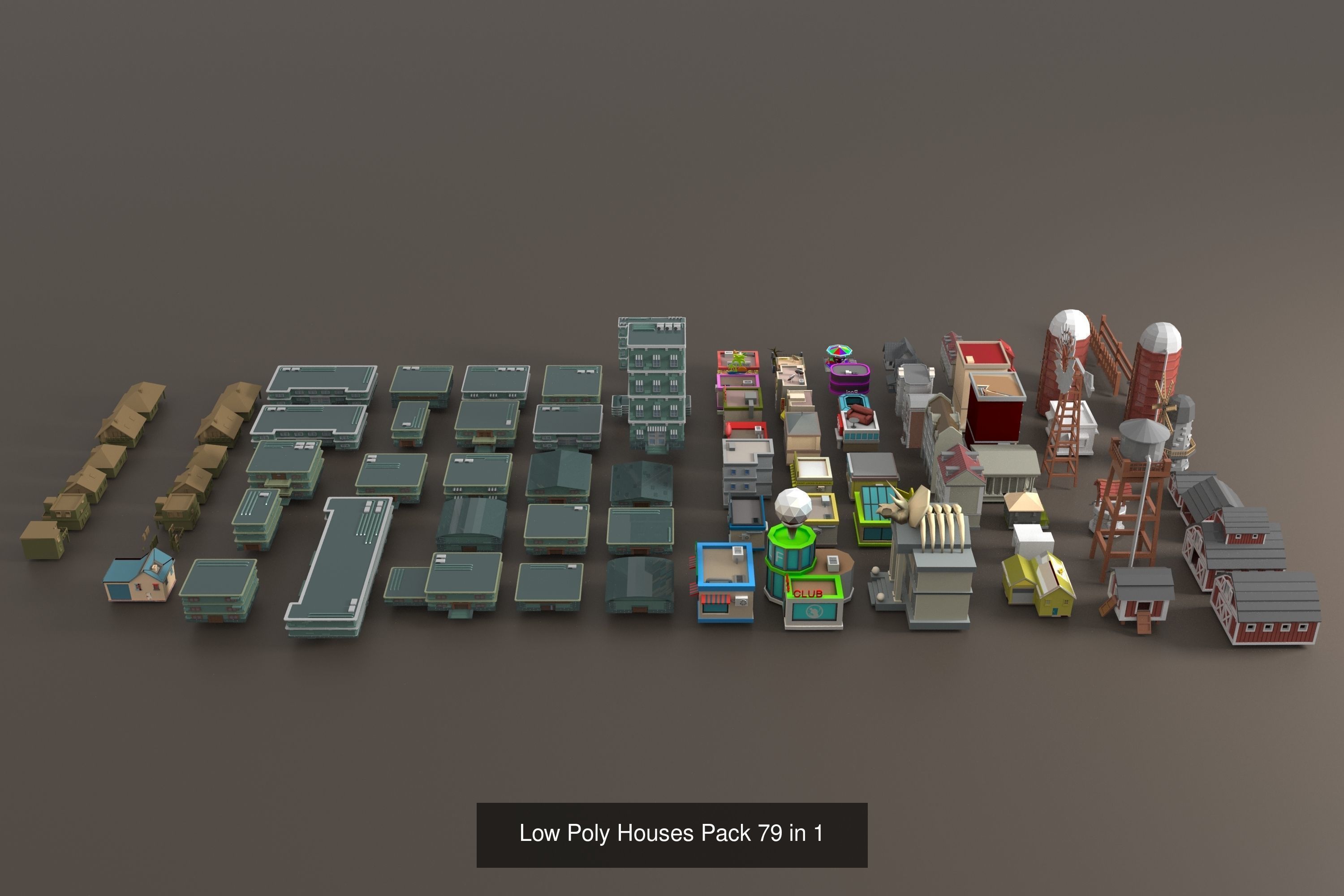 Low poly game ready models pack 3D Model Collection_2