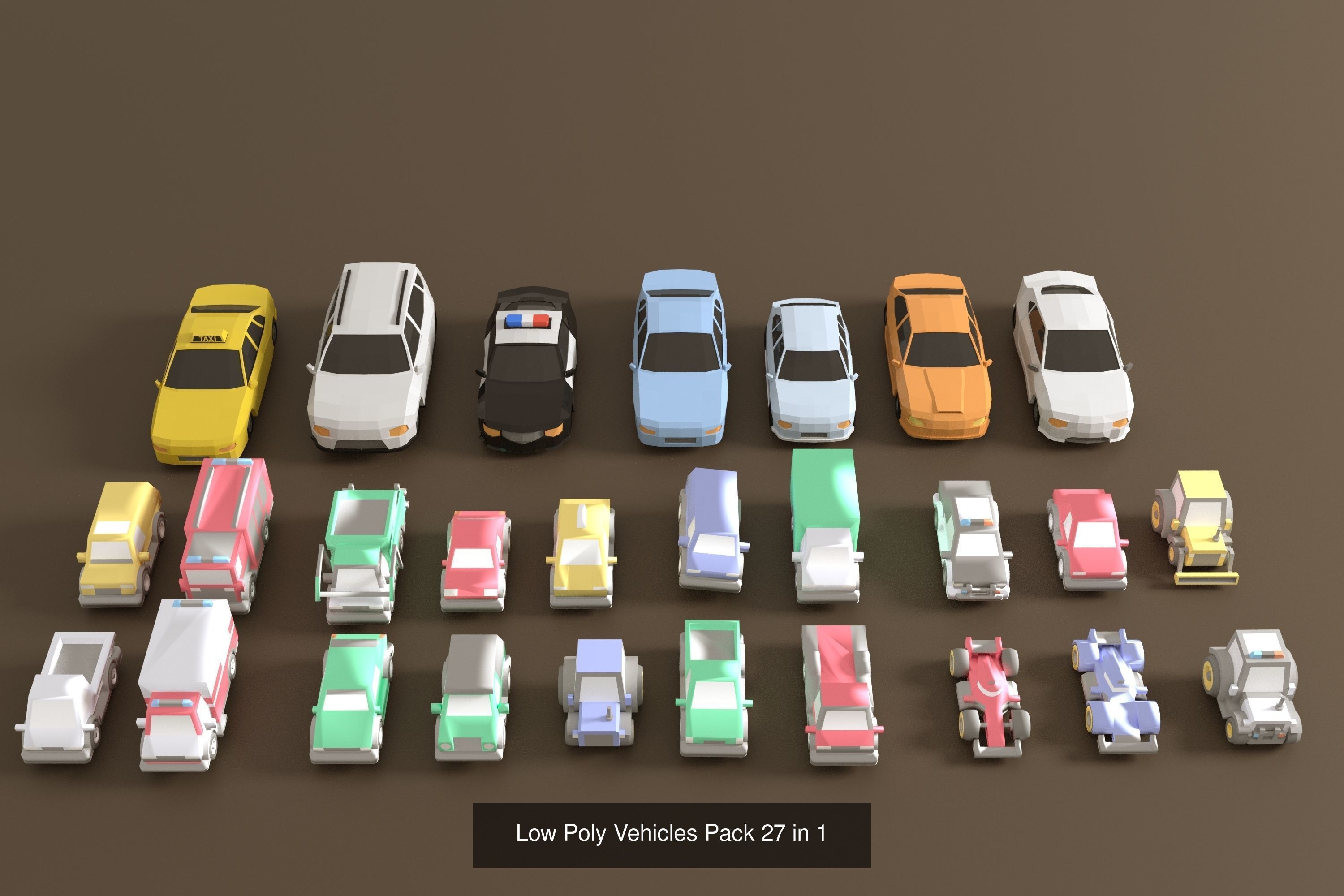Low poly game ready models pack 3D Model Collection_3