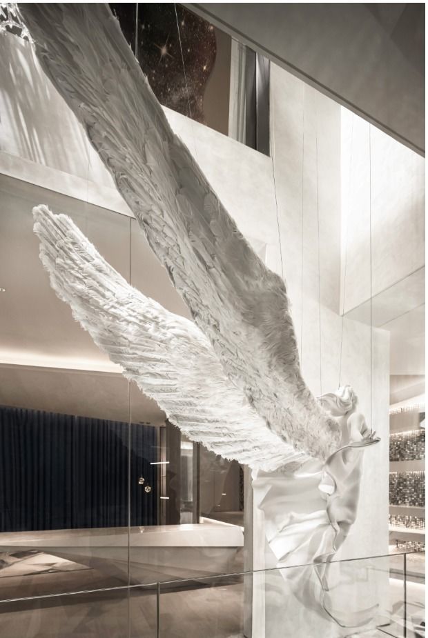 angel statue of with wings 3D print model_1