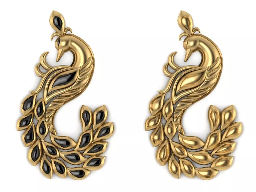 Peacock pendant 3D print model_0