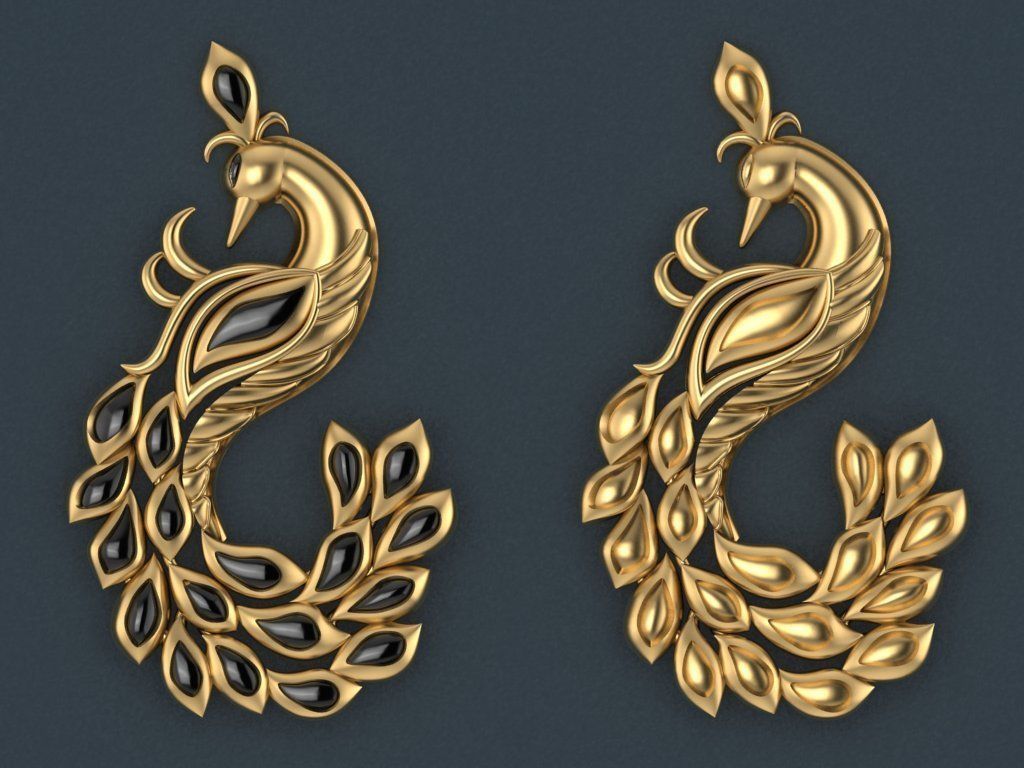 Peacock pendant 3D print model_1