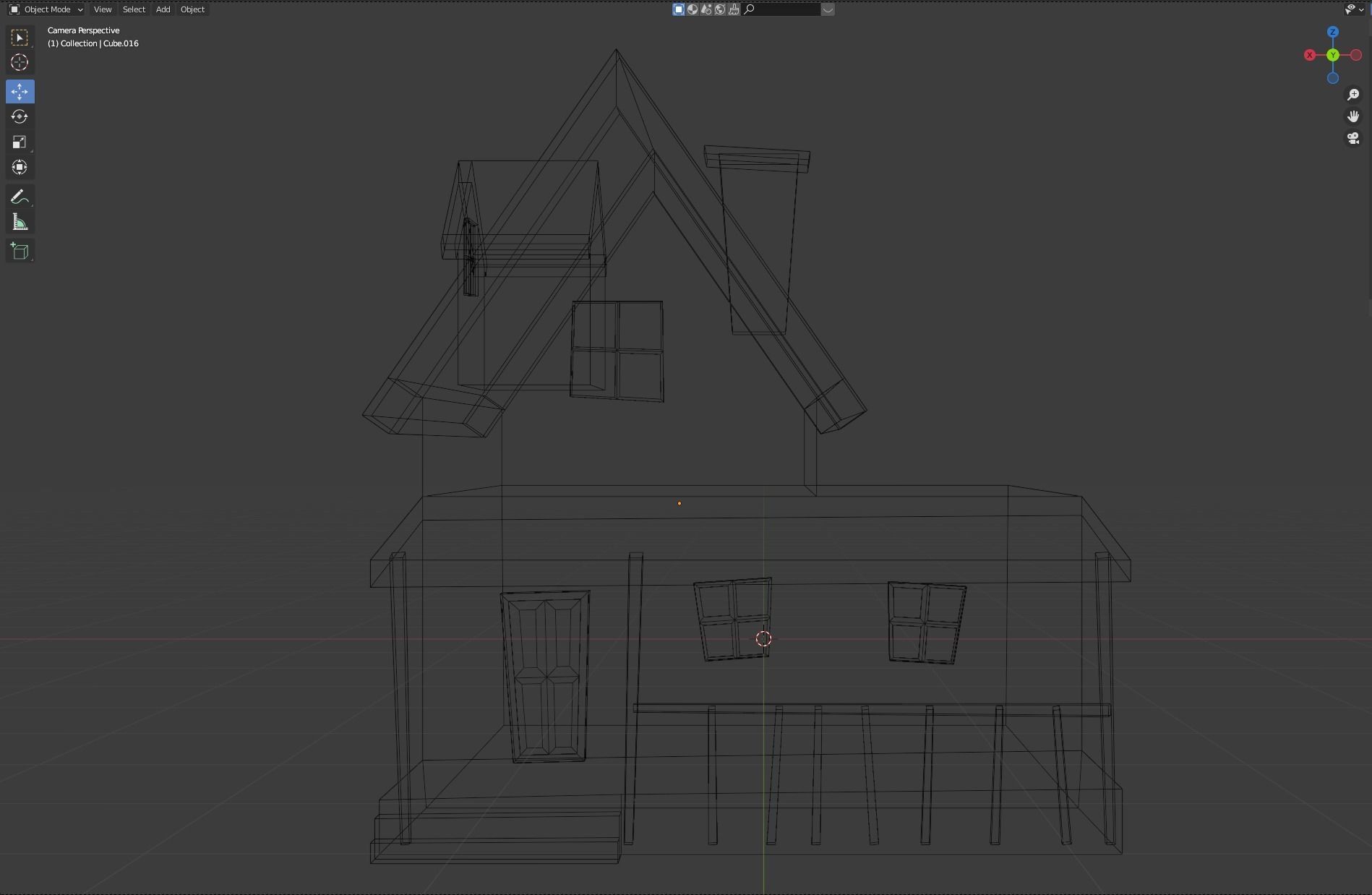 Cartoon House - low poly 3D model_2