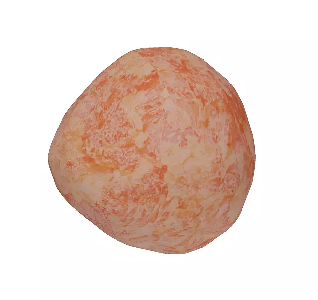 Large Volcano Lava Rock Low-poly 3D model_0