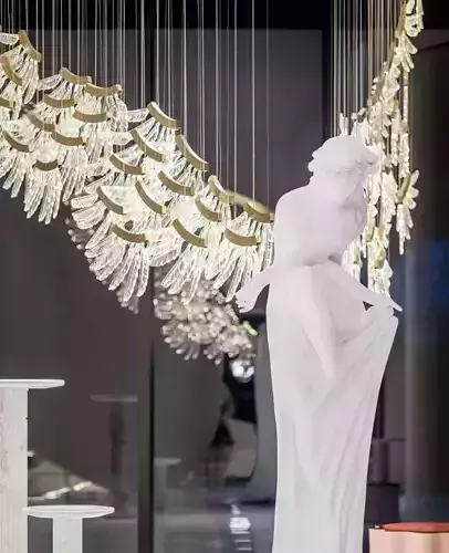 angel wing made of wood 3D print model