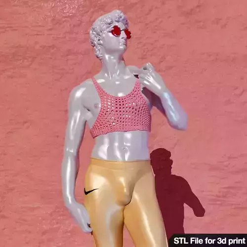 feminine david 3d printable stl