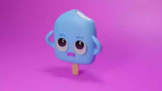Cartoon ice cream character