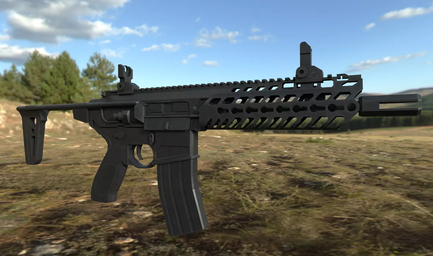 SIG MCX Low-poly 3D model_0