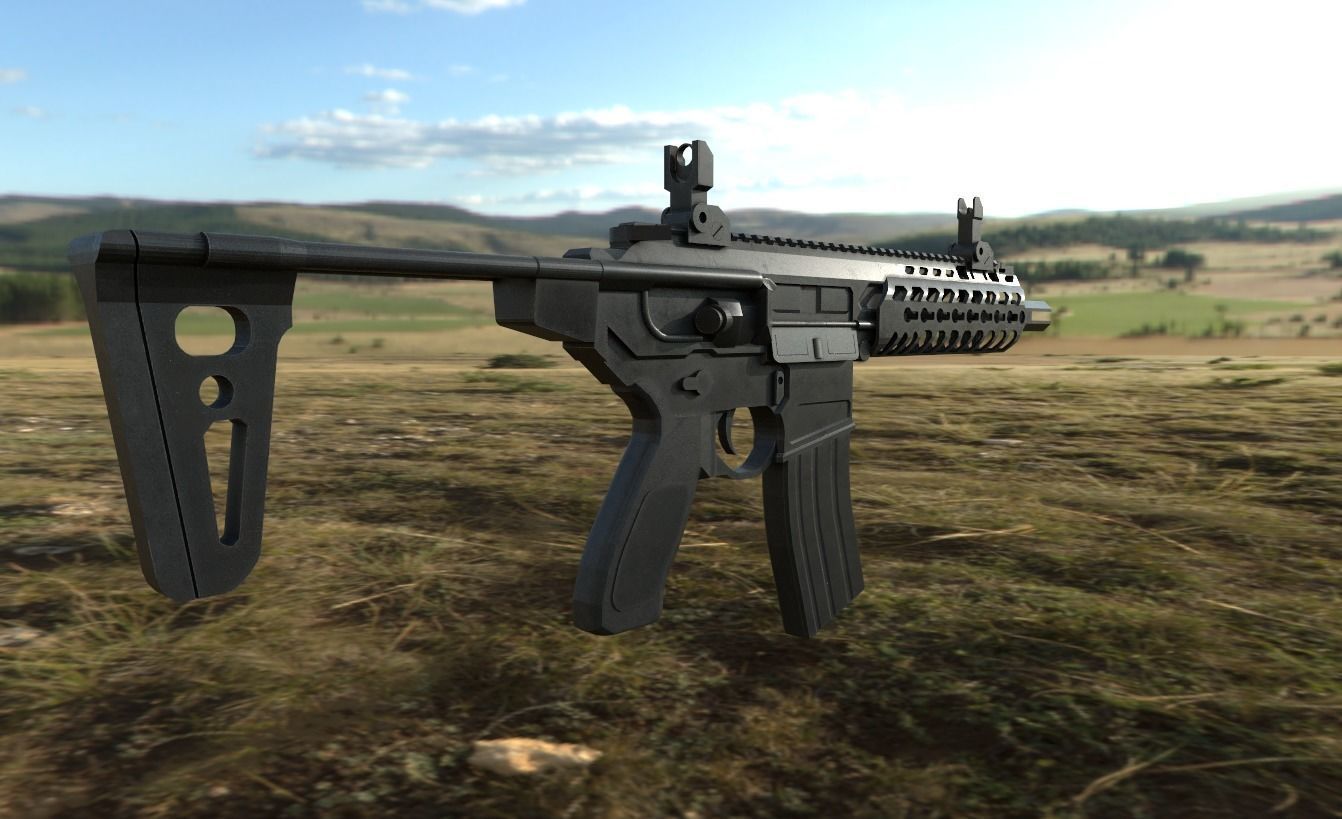 SIG MCX Low-poly 3D model_2