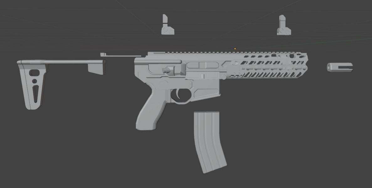 SIG MCX Low-poly 3D model_5