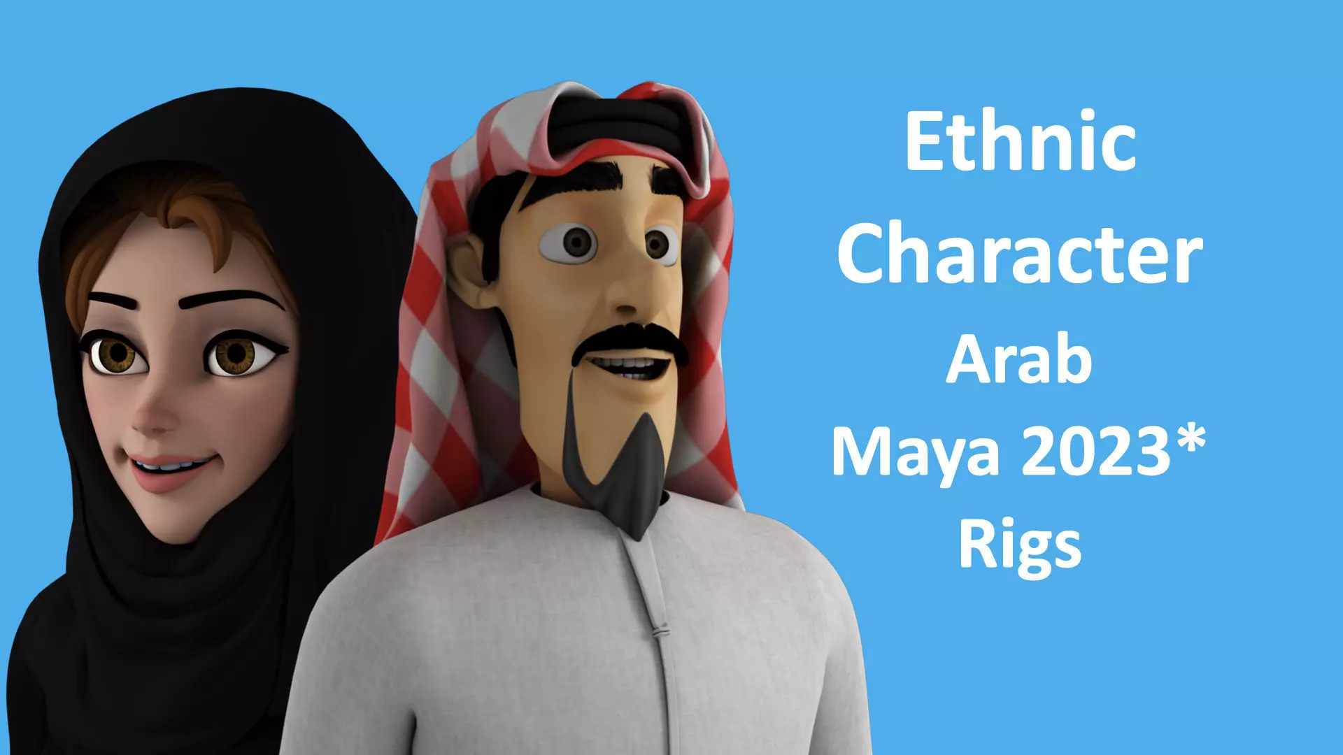Stylized Ethnic Rigs - Arab - Middle East 3D model_0