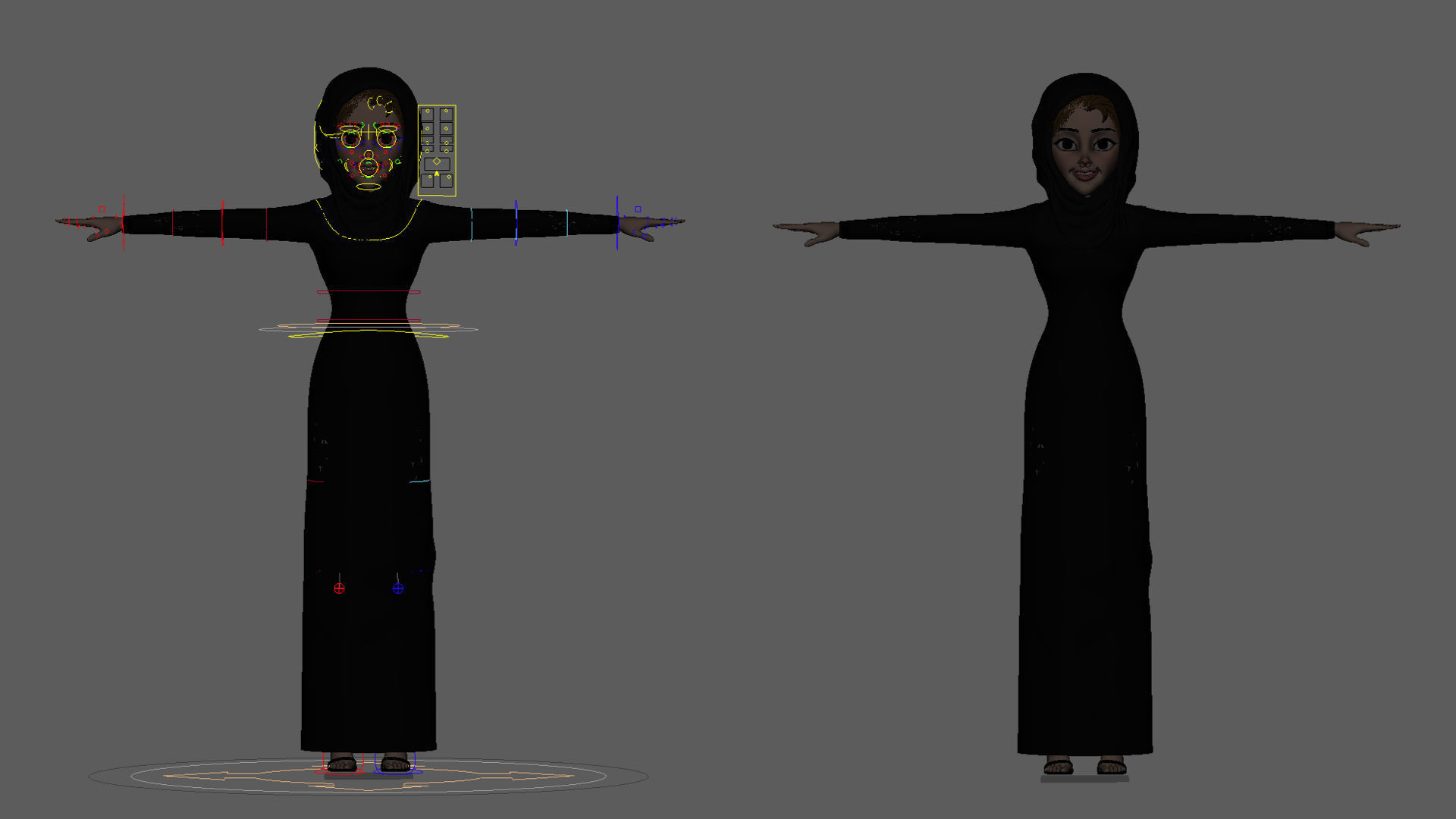 Stylized Ethnic Rigs - Arab - Middle East 3D model_4