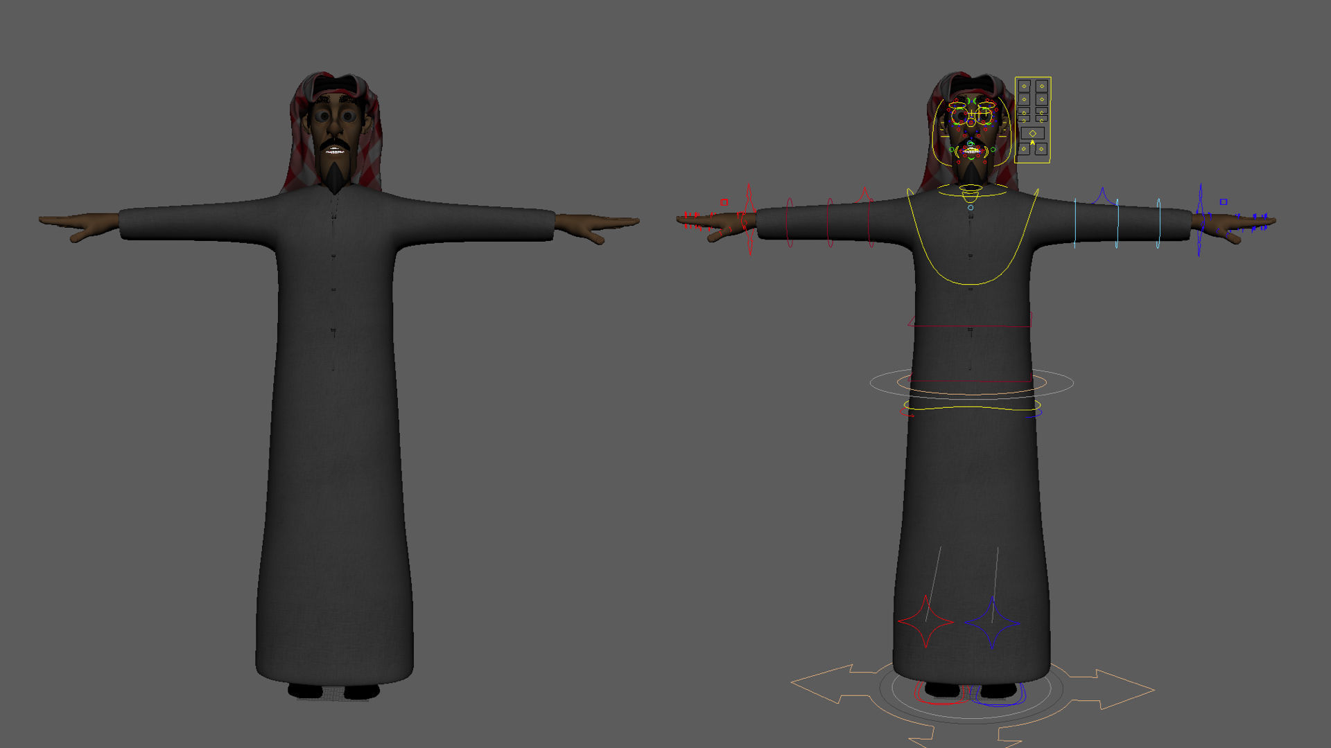 Stylized Ethnic Rigs - Arab - Middle East 3D model_6