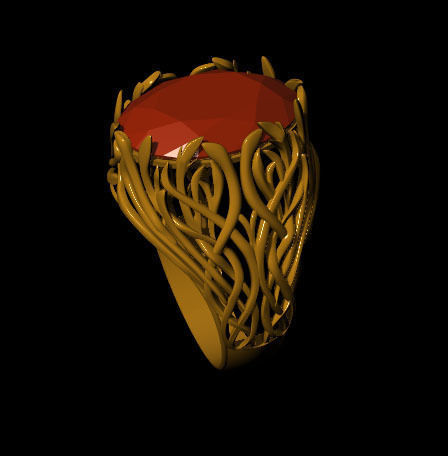 branch Ring 3D print model_1