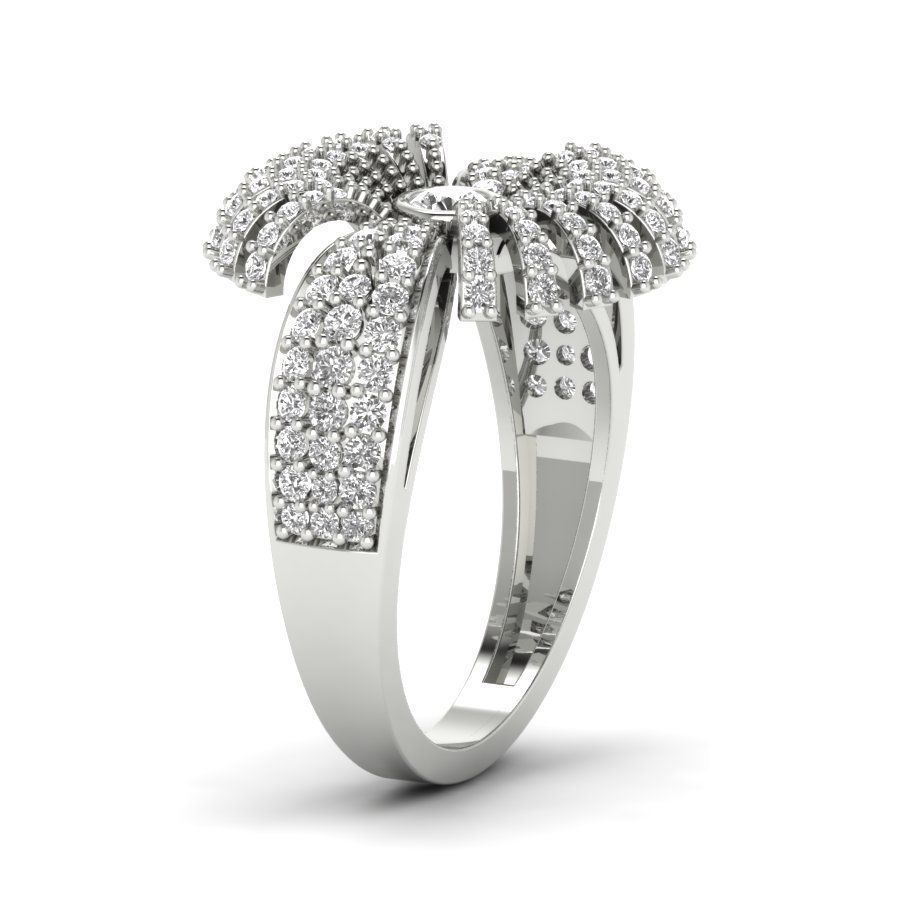 Diamond Cluster Ring 3dm stl render detail  3D print model_7