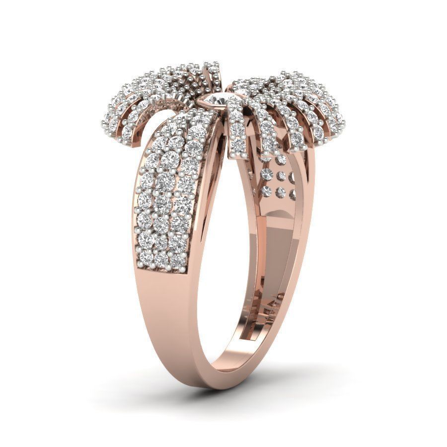 Diamond Cluster Ring 3dm stl render detail  3D print model_11