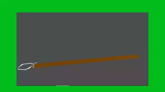 BELT LOW POLY computer screen showing sword