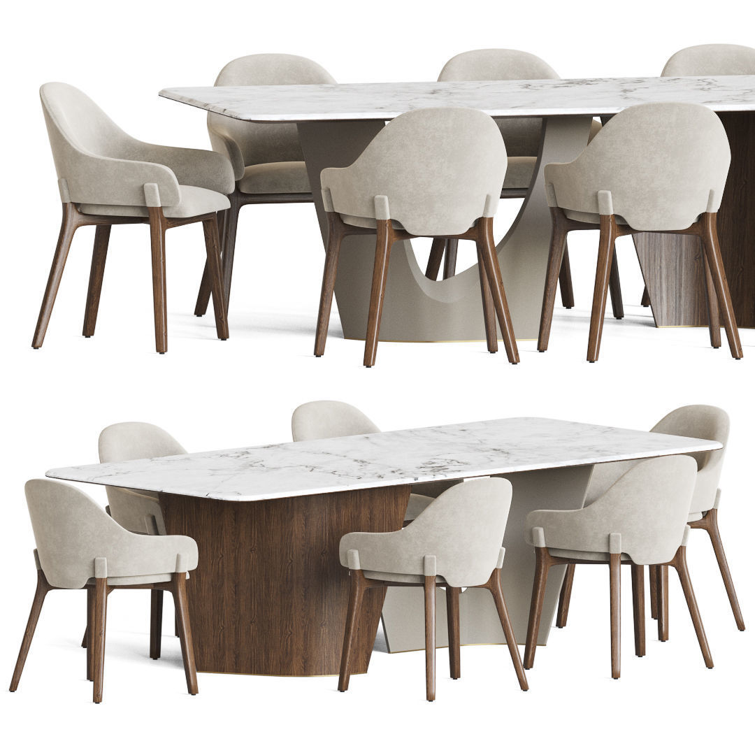 Dining Set 54 3D model_1