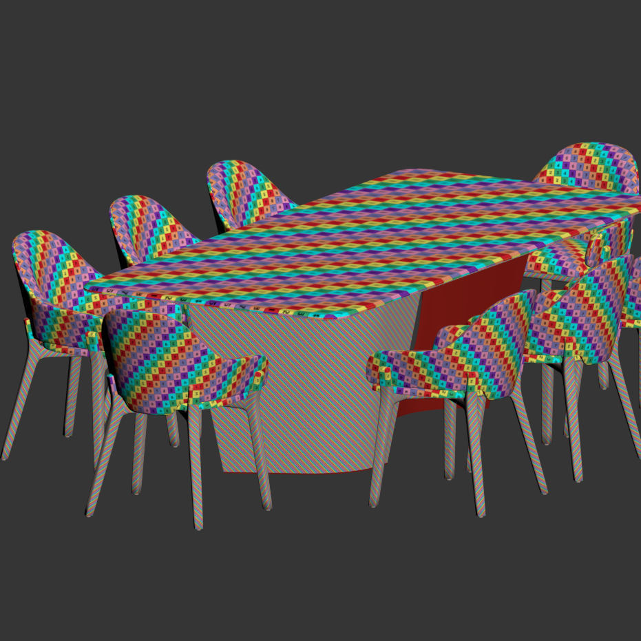 Dining Set 54 3D model_4