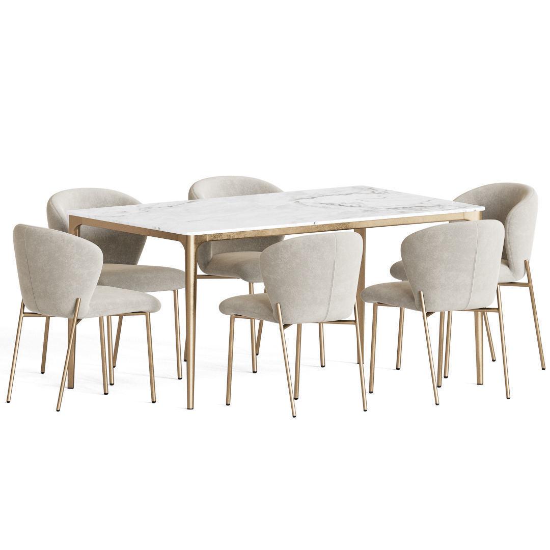 Dining Set 55 3D model_1