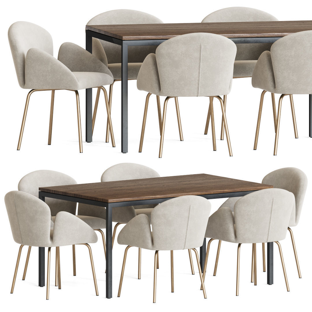 Dining Set 56 3D model_1