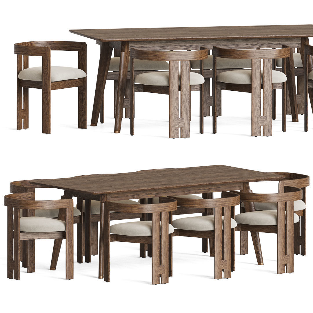 Dining Set 58 3D model_3