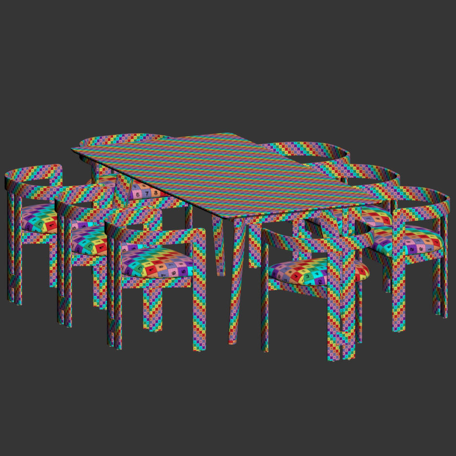 Dining Set 58 3D model_2