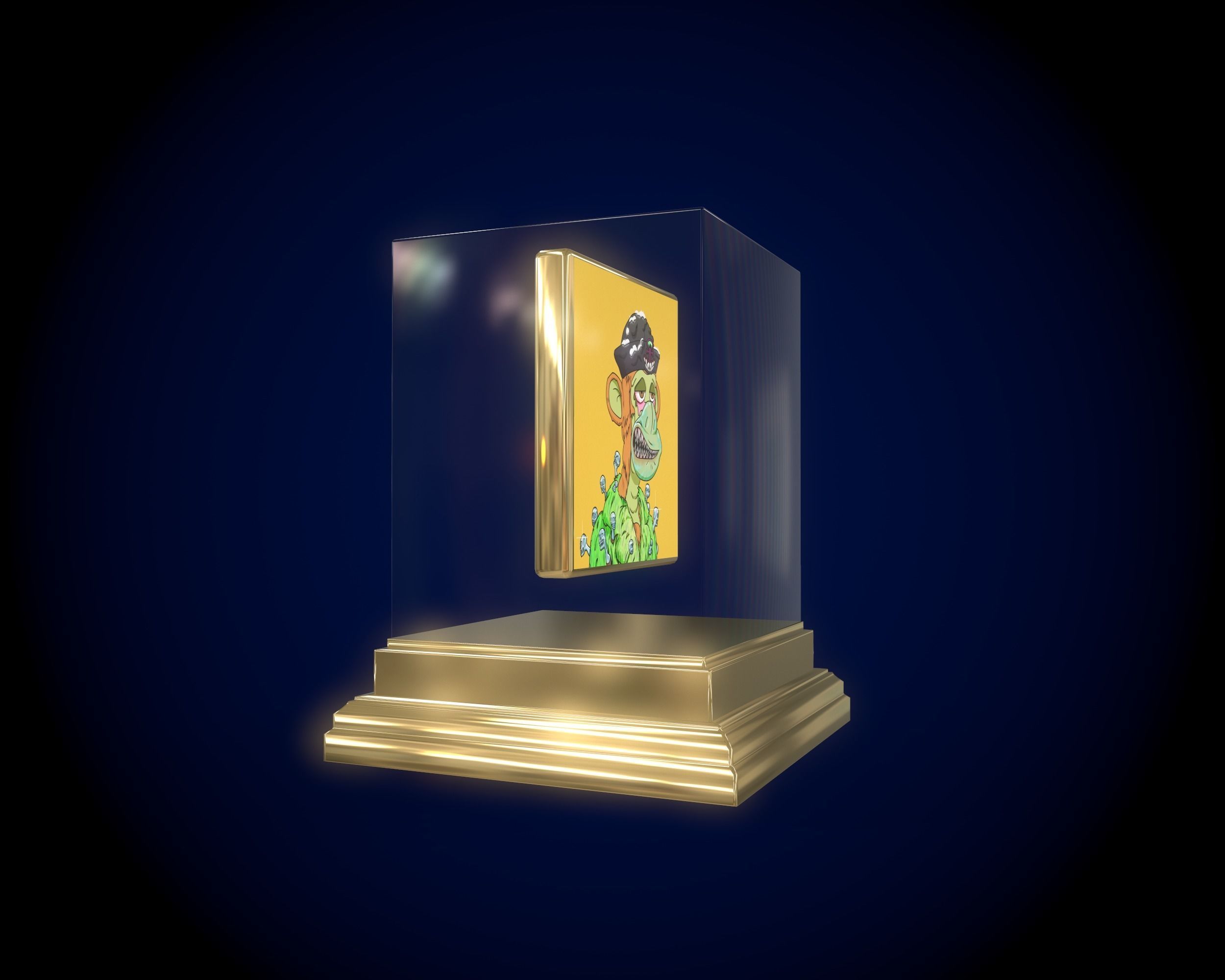 Mutant Ape 20 Gold Club Low-poly 3D model_9