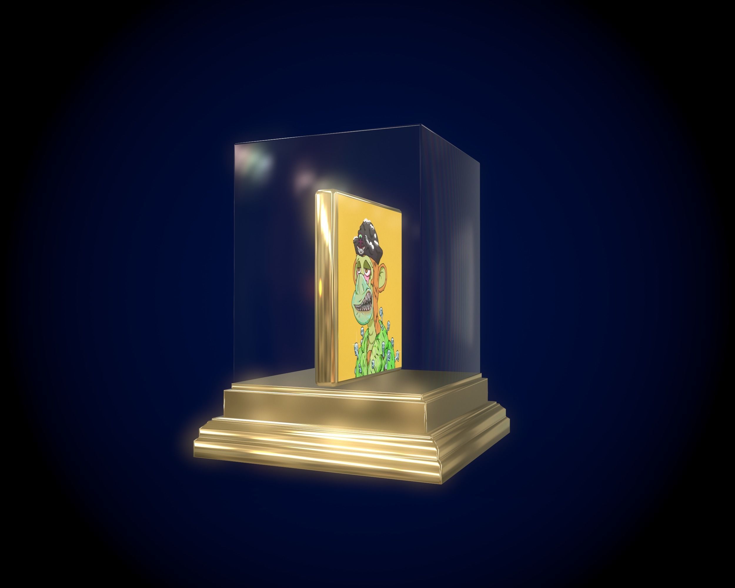 Mutant Ape 20 Gold Club Low-poly 3D model_2