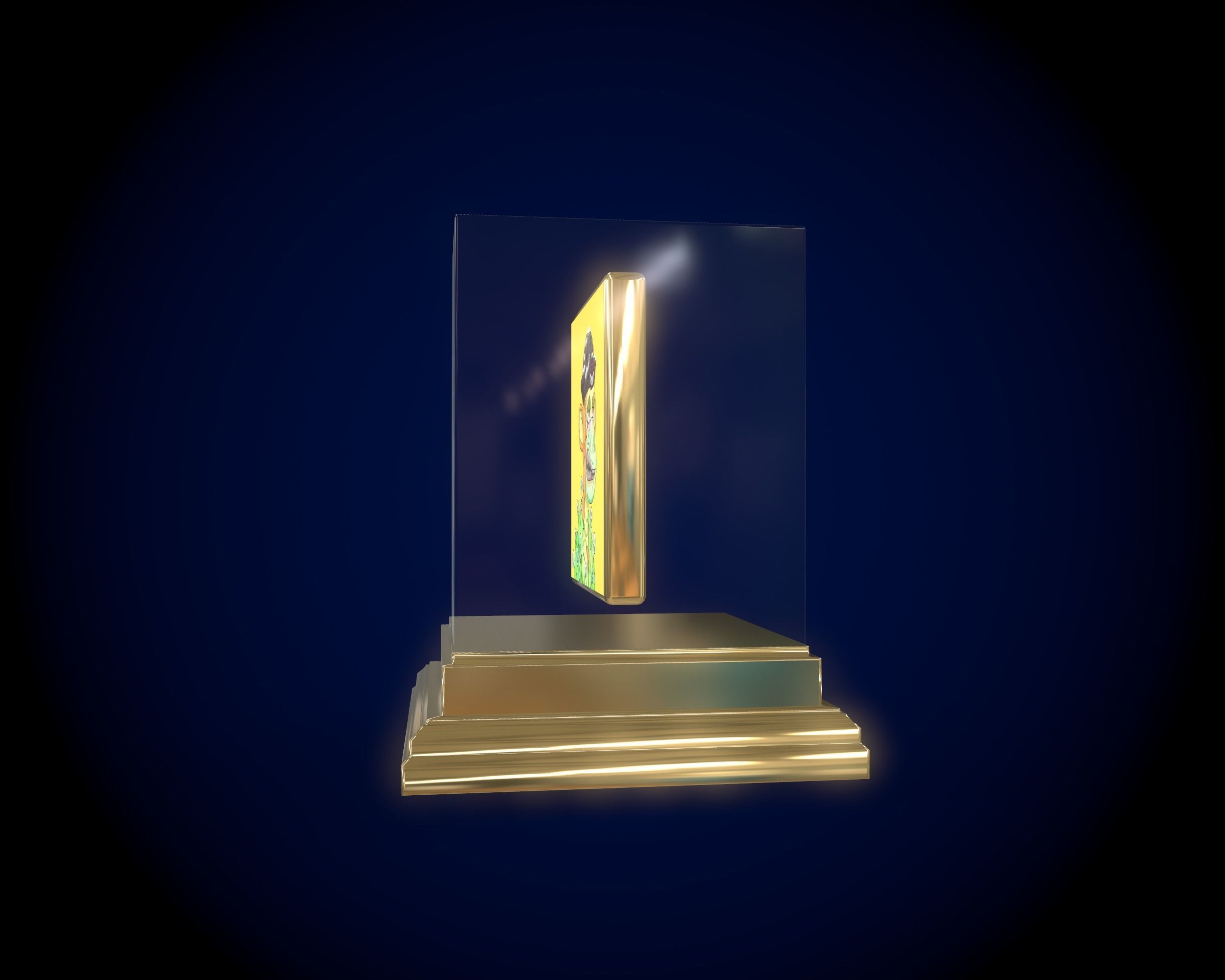 Mutant Ape 20 Gold Club Low-poly 3D model_8